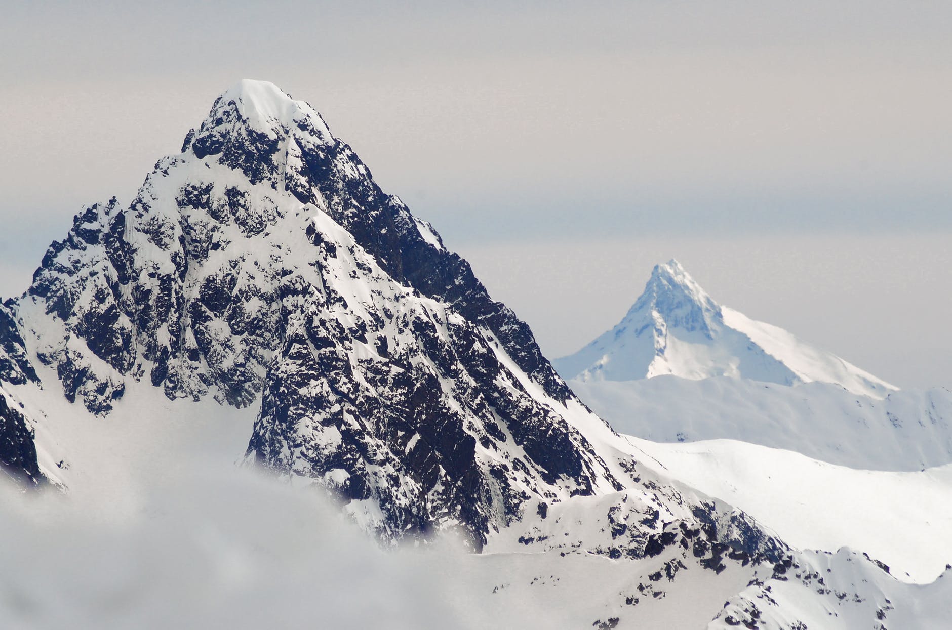 photo of snow capped mountains